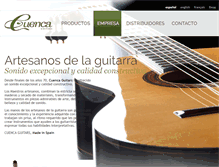 Tablet Screenshot of cuencaguitars.com